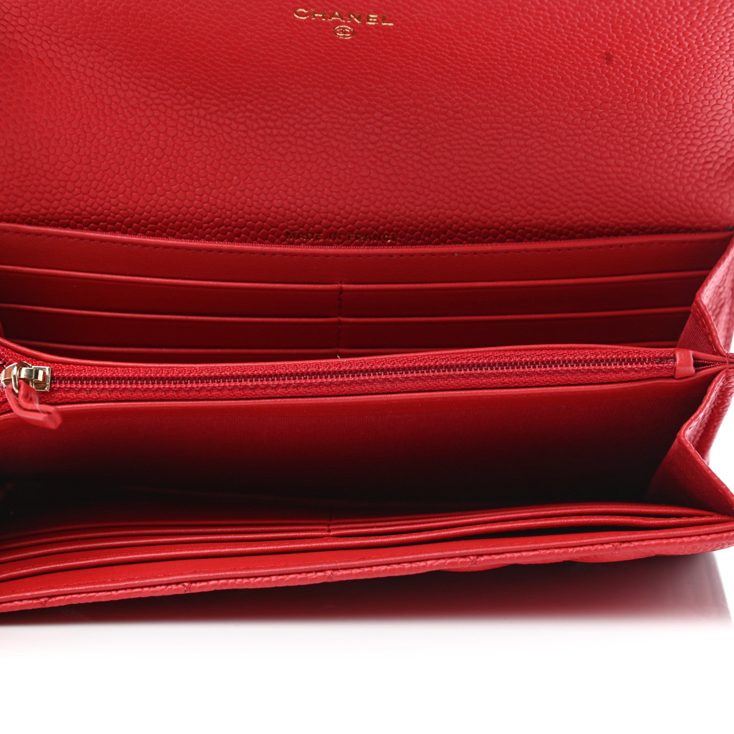 Chanel Caviar Quilted Boy Flap Wallet Red 8 of 16