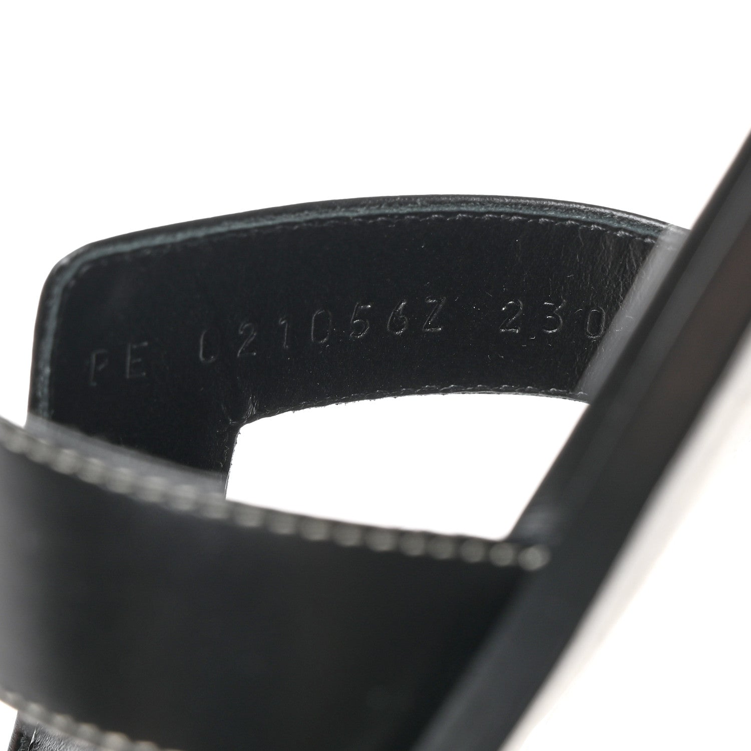 Hermes Box Calfskin Oran Sandals 36 Black 5 of 9