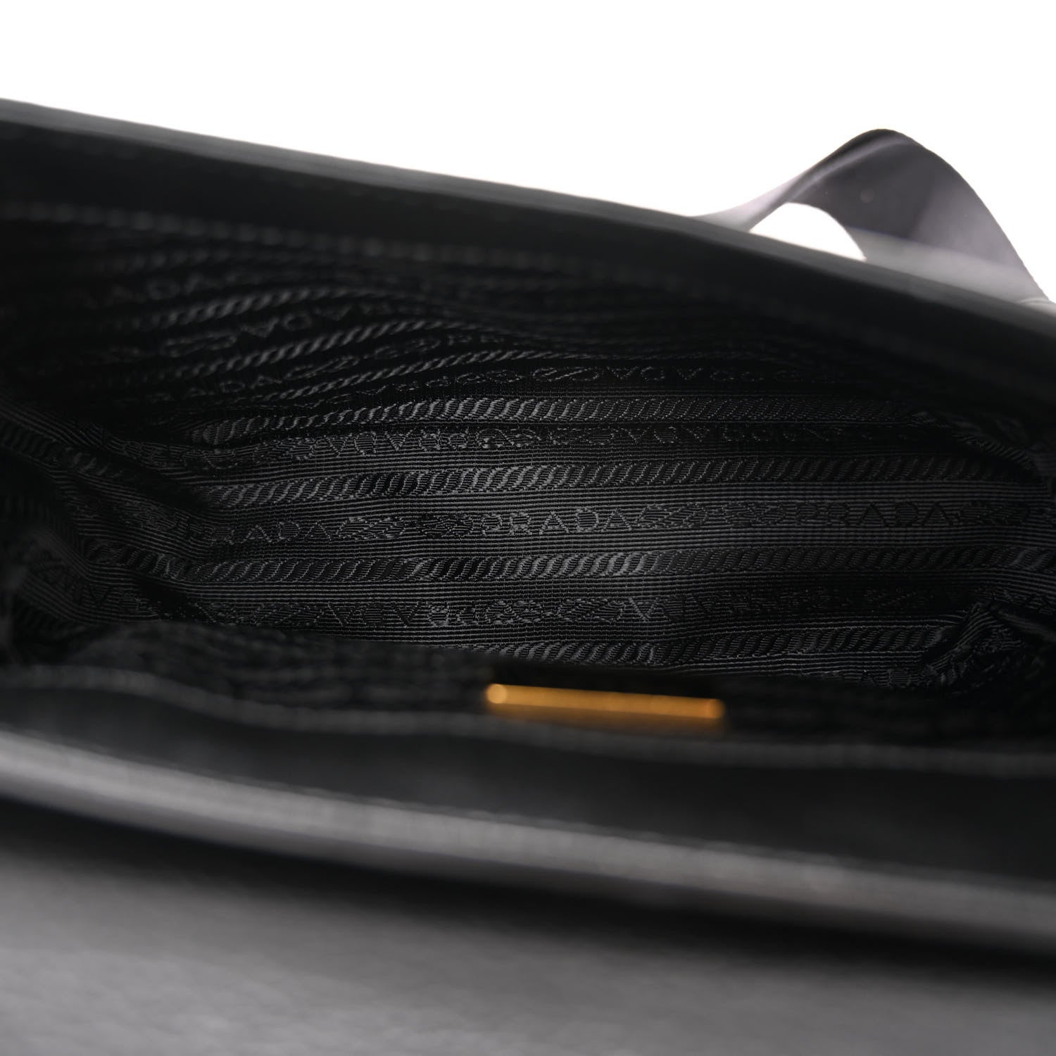 Prada Glace Calfskin Shoulder Bag Black 5 of 11
