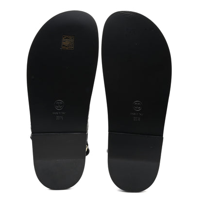 Chanel Grained Calfskin Velcro Dad Sandals 38.5 Black 5 of 11