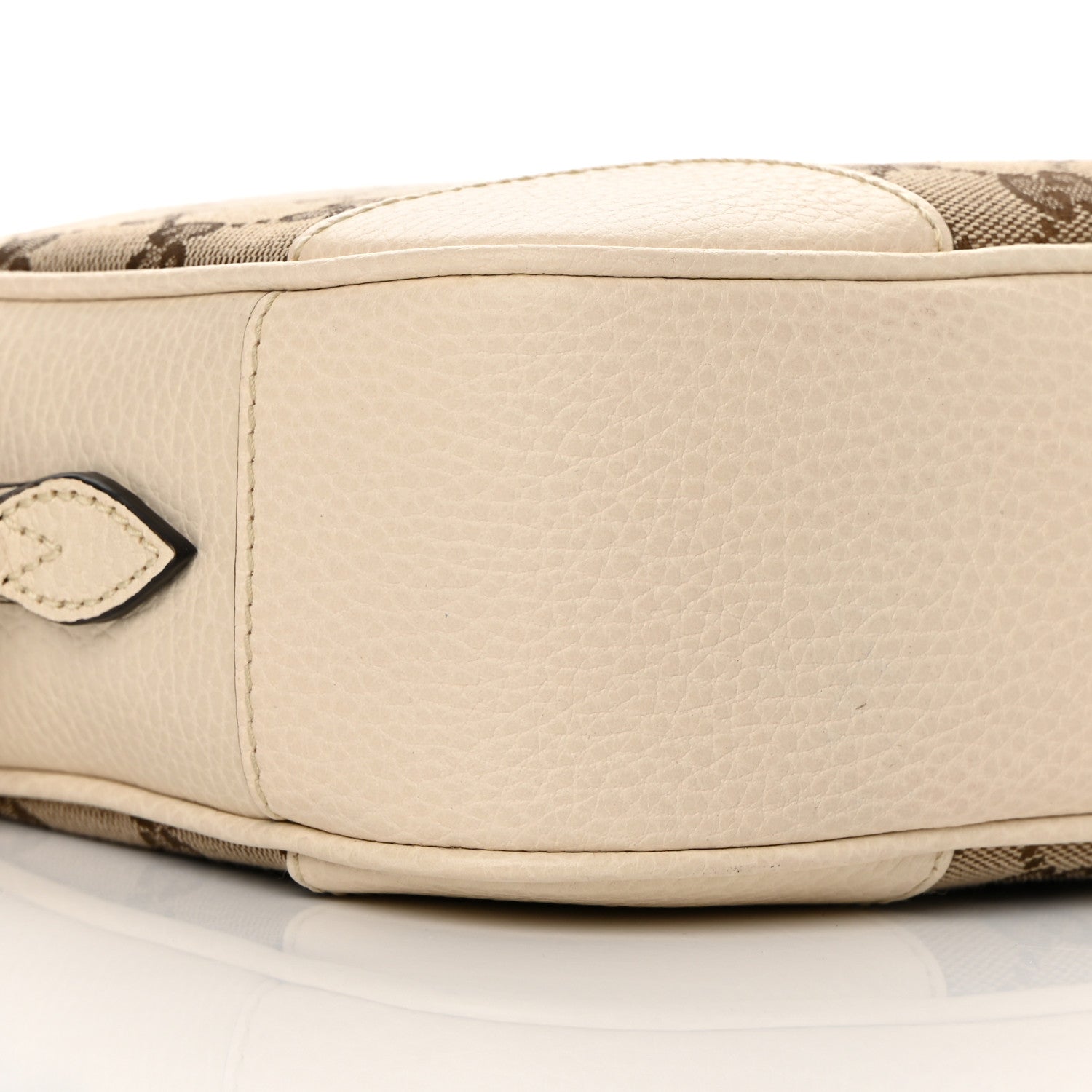 Gucci Monogram Dollar Calfskin Mini Bree Messenger Bag Beige Ebony Avoire 9 of 10
