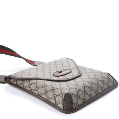 Gucci GG Supreme Monogram Web Medium Neo Vintage Flap Messenger Bag Beige New Acero 4 of 11