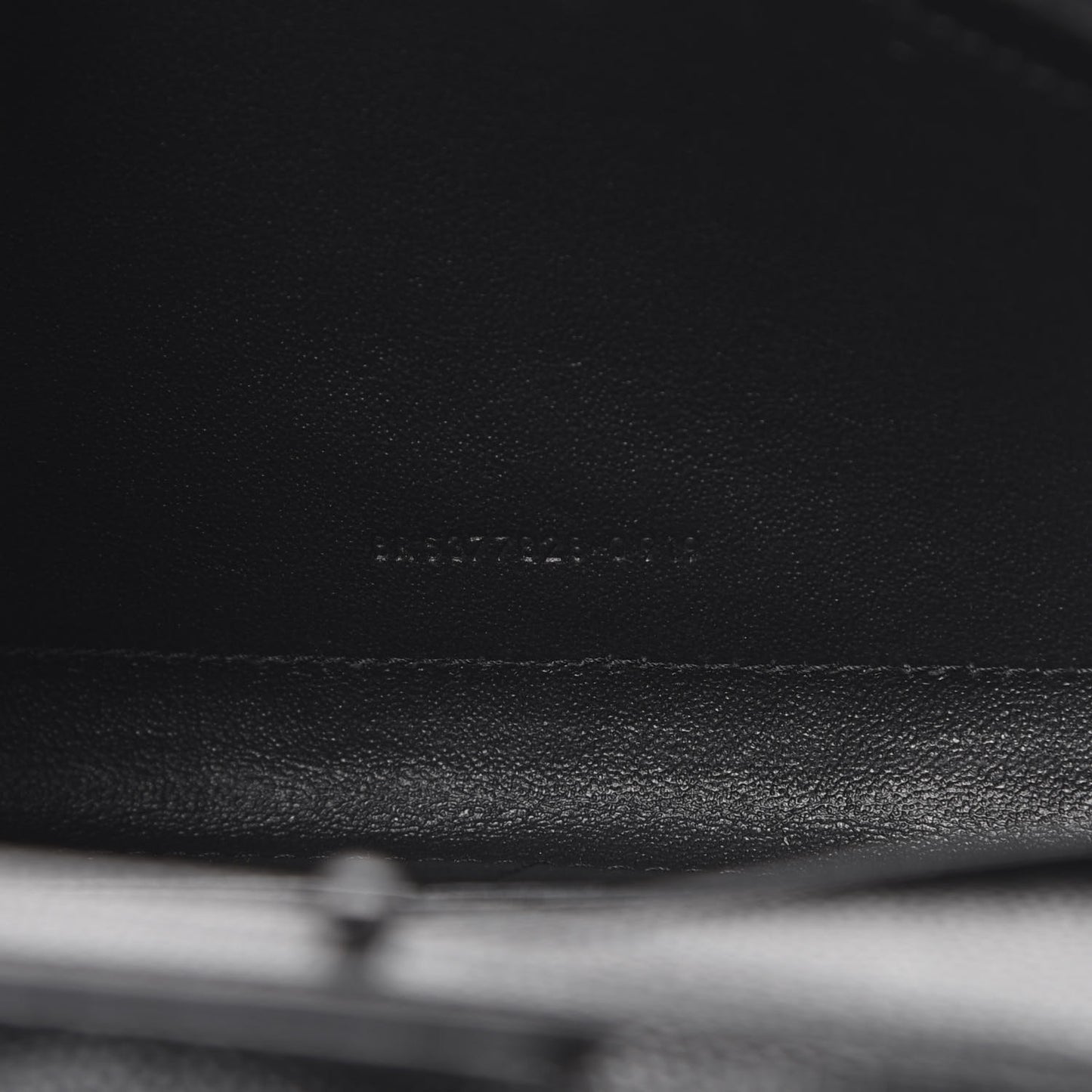 Grain De Poudre Matelasse Chevron Monogram Chain Wallet Black