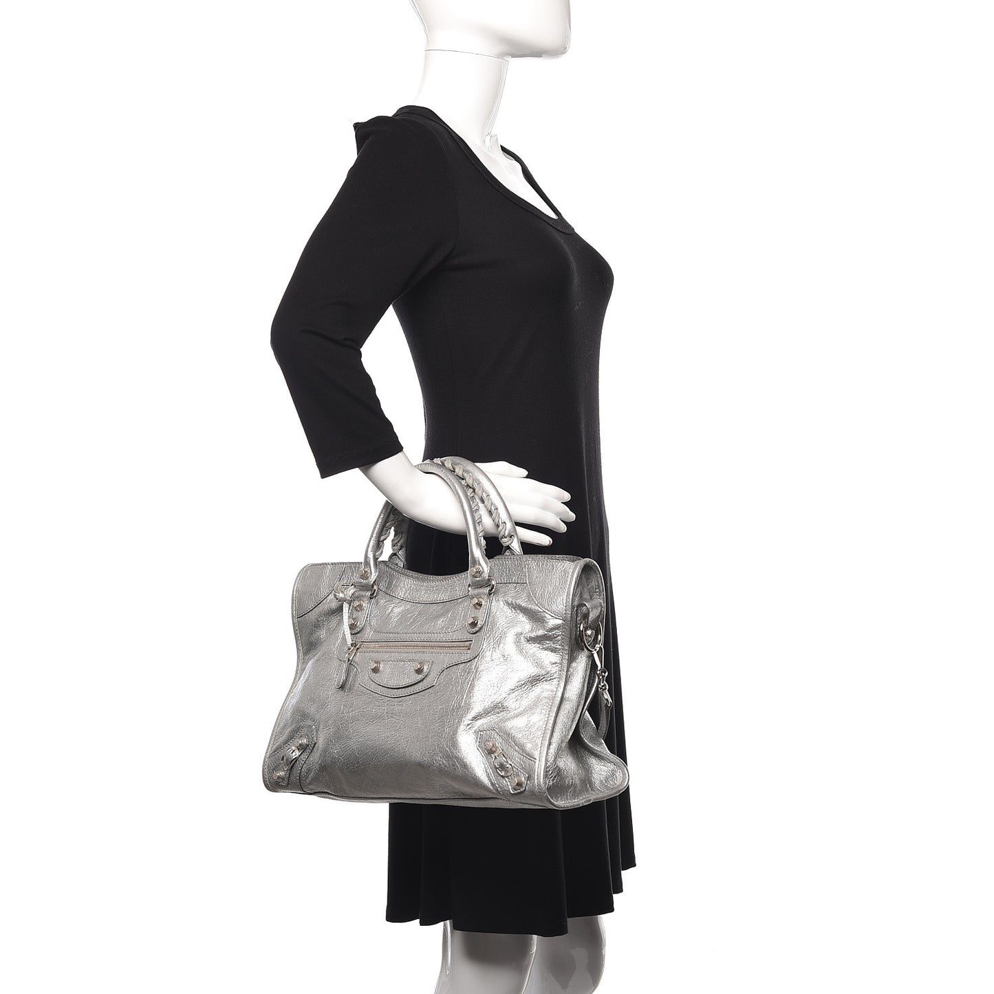 Agneau Giant 12 Silver Hardware City Gris Aluminum