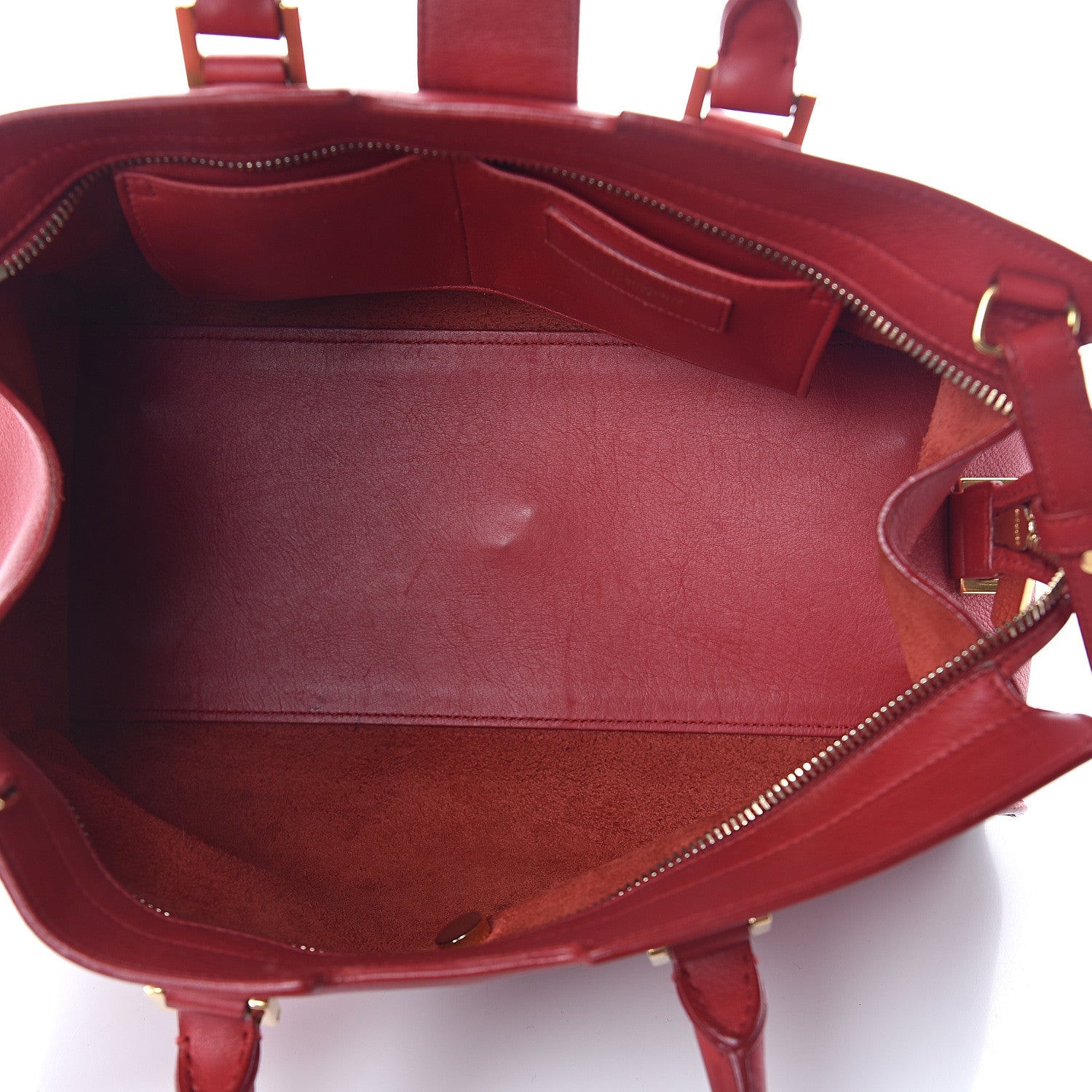 Saint Laurent Calfskin Small Classic Y Cabas Red 4 of 8