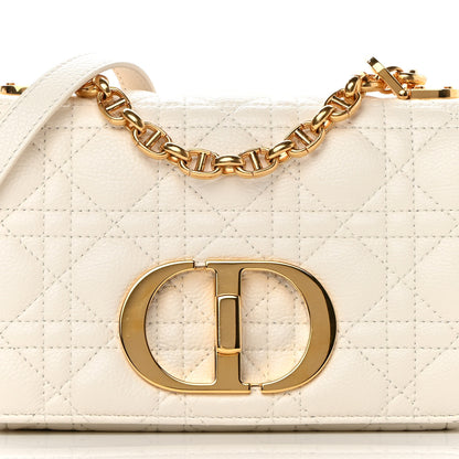Christian Dior Calfskin Cannage Small Caro Bag Ivory 8 of 14