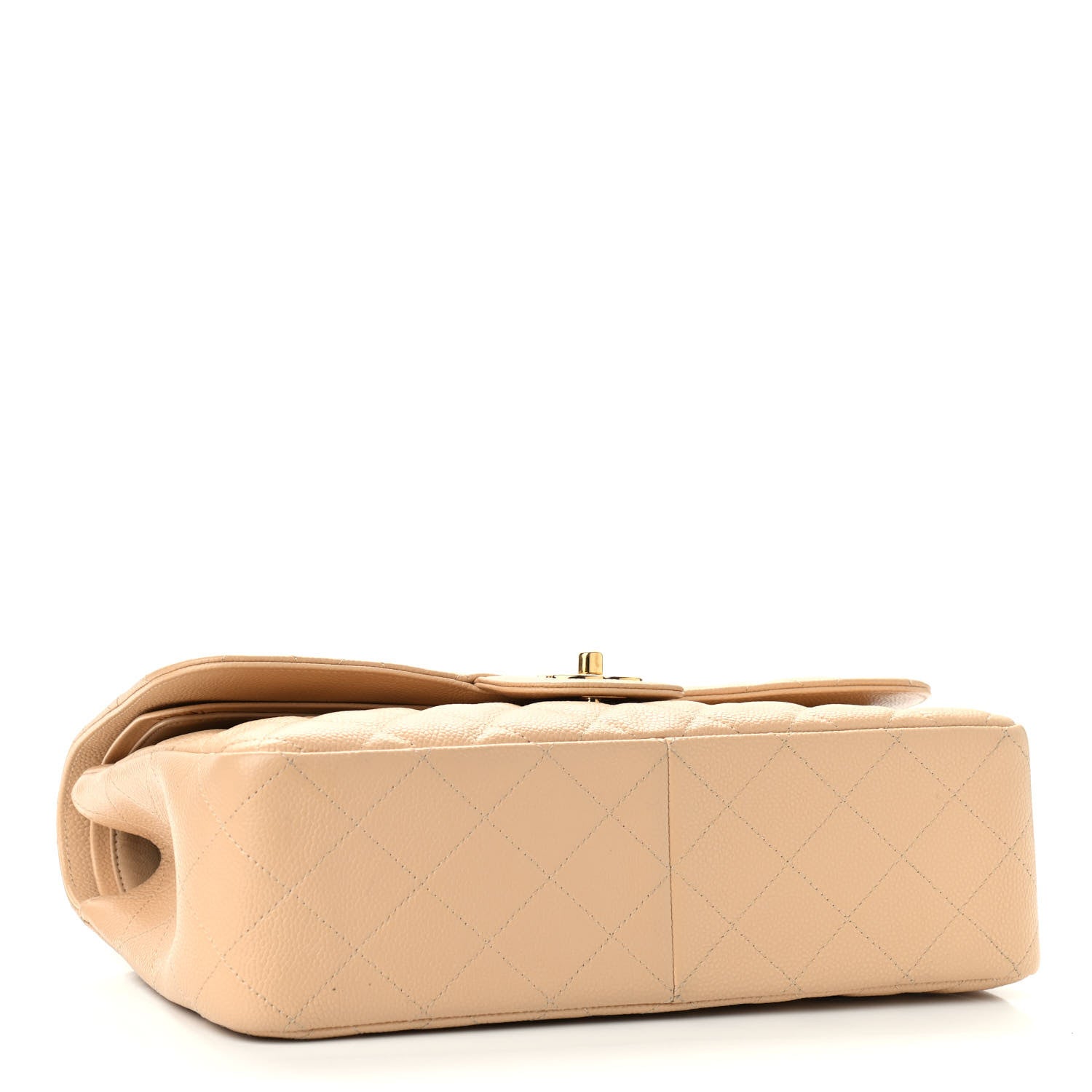 Chanel Caviar Quilted Jumbo Double Flap Beige Clair 4 of 9