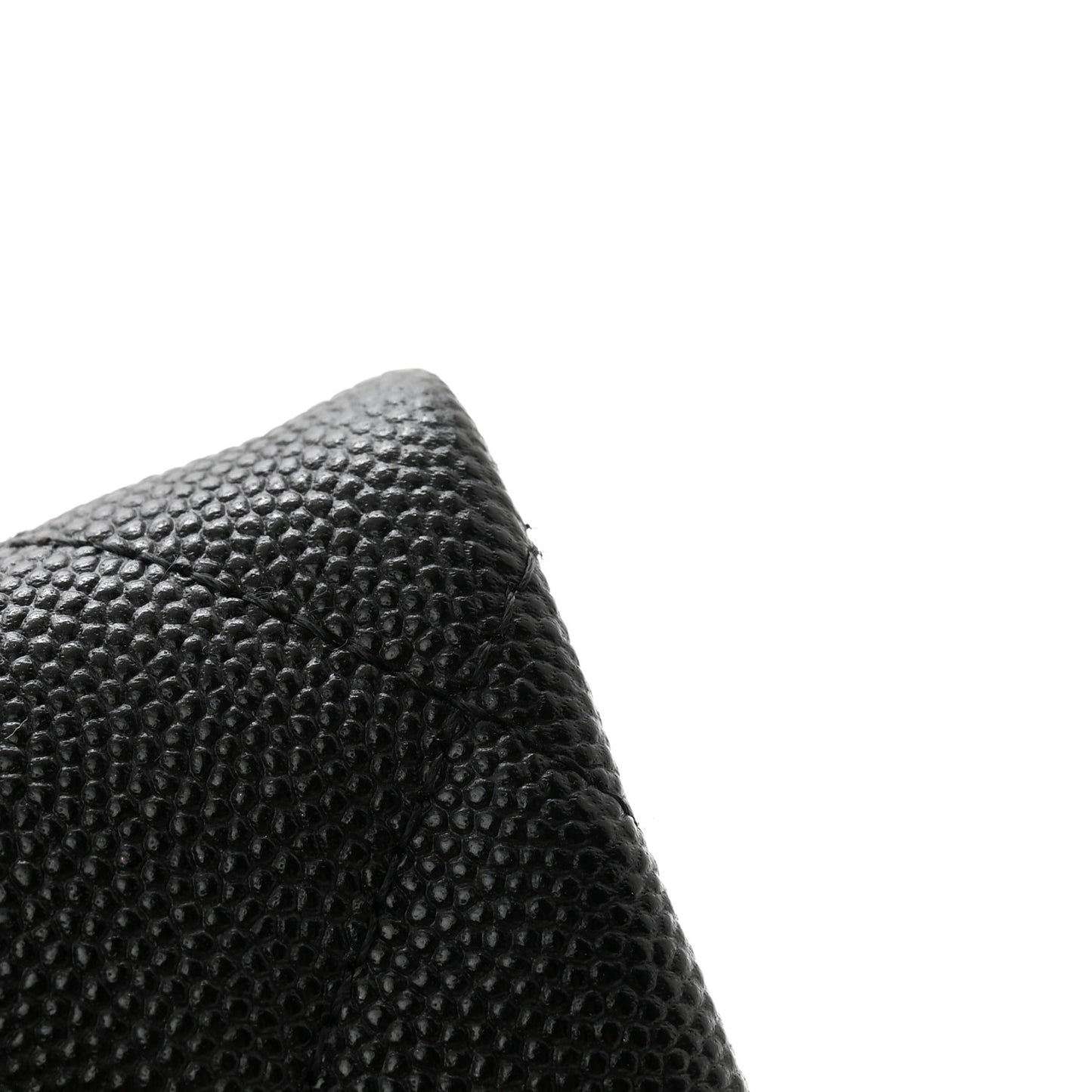 Caviar Quilted Flap Clutch Black