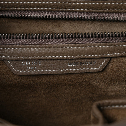 Celine Drummed Calfskin Mini Luggage Souris 6 of 10