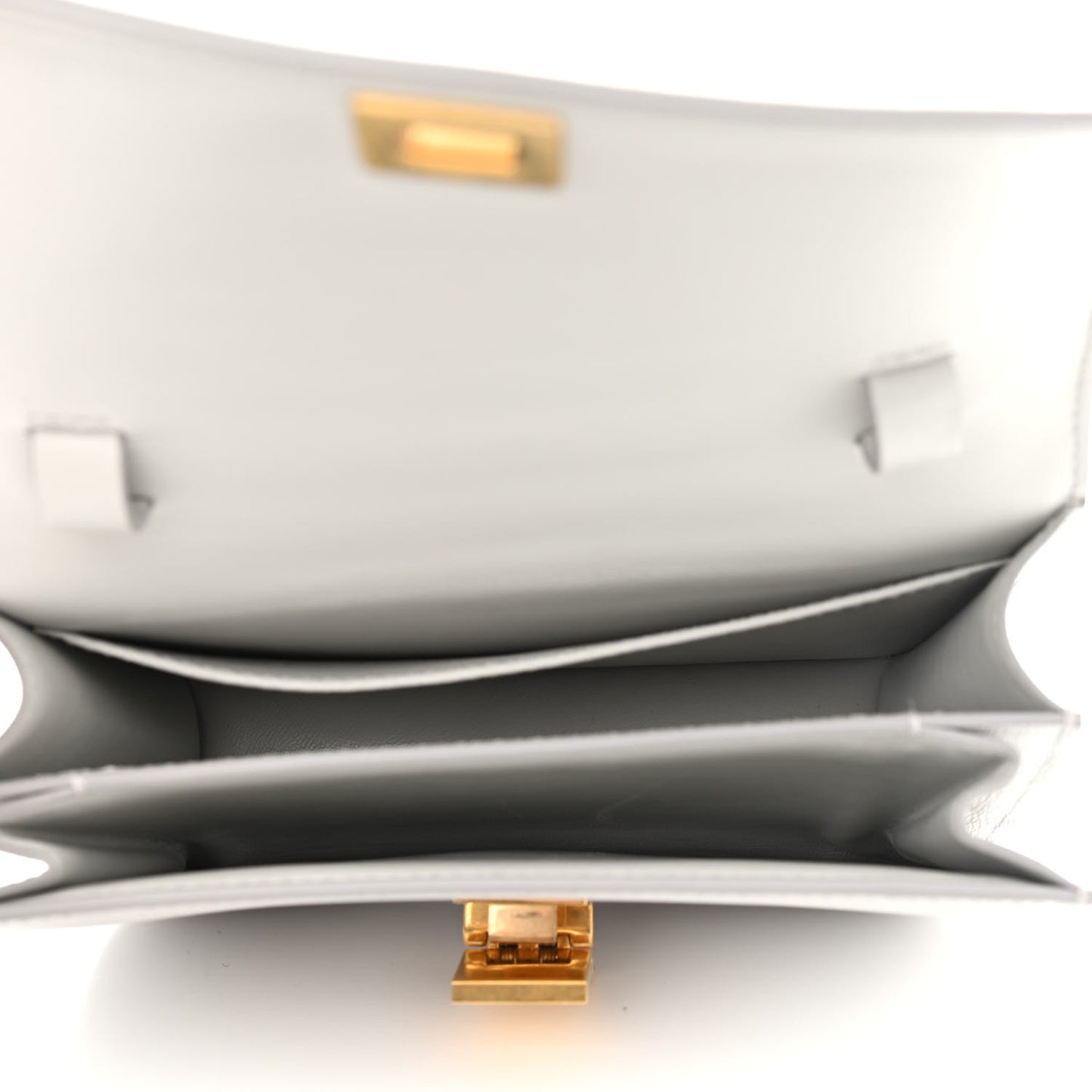 Liege Calfskin Teen Classic Box Flap Bag Pale Grey