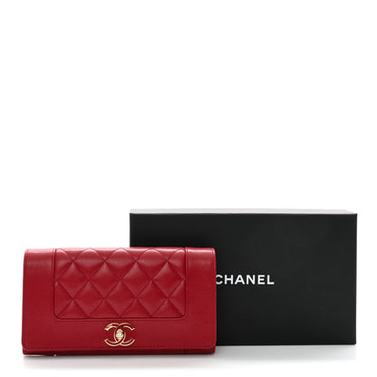 Chanel Sheepskin Quilted Mademoiselle Vintage Flap Wallet Red 8 of 9
