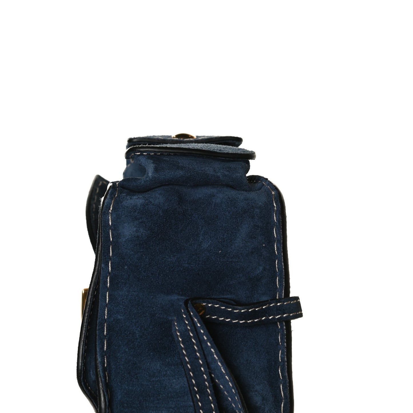 Calfskin Suede Small Jodie Camera Bag Navy