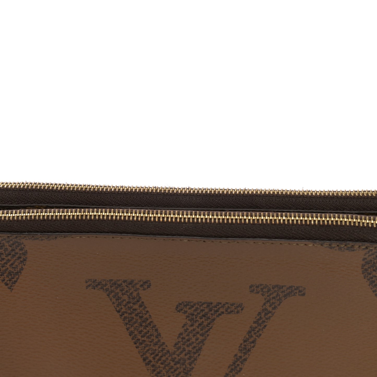 Reverse Monogram Giant Double Zip Pochette
