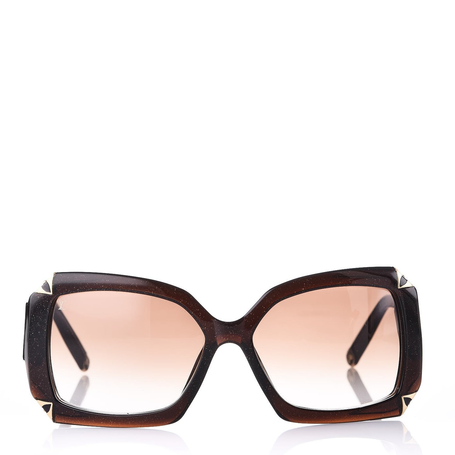 Hortensia Cat Eye Sunglasses Z0366W Brown Glitter
