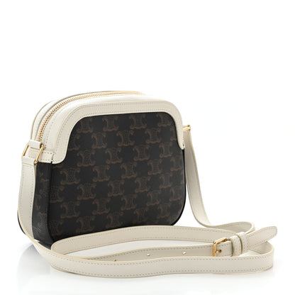 Celine Triomphe Canvas Small Camera Bag White 3 of 10