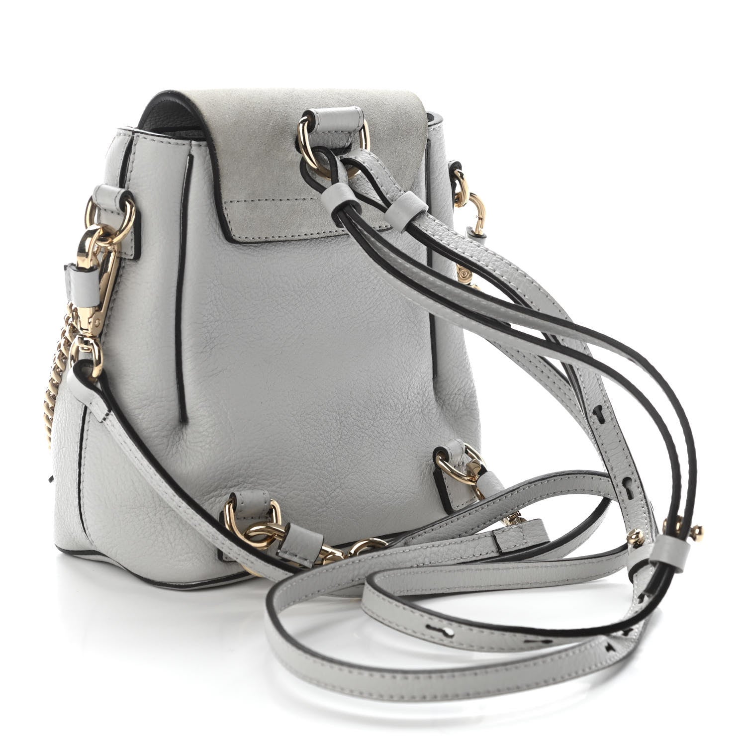 Chloe Suede Calfskin Mini Faye Backpack Airy Grey 3 of 9