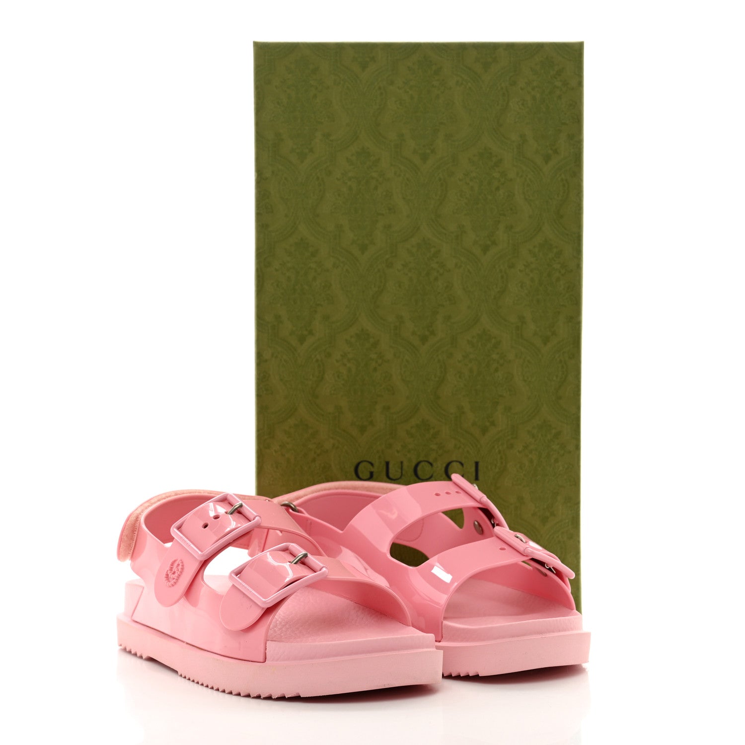 Gucci Rubber Mini Double G Womens Isla Dad Sandals 36 Wild Rose 8 of 8