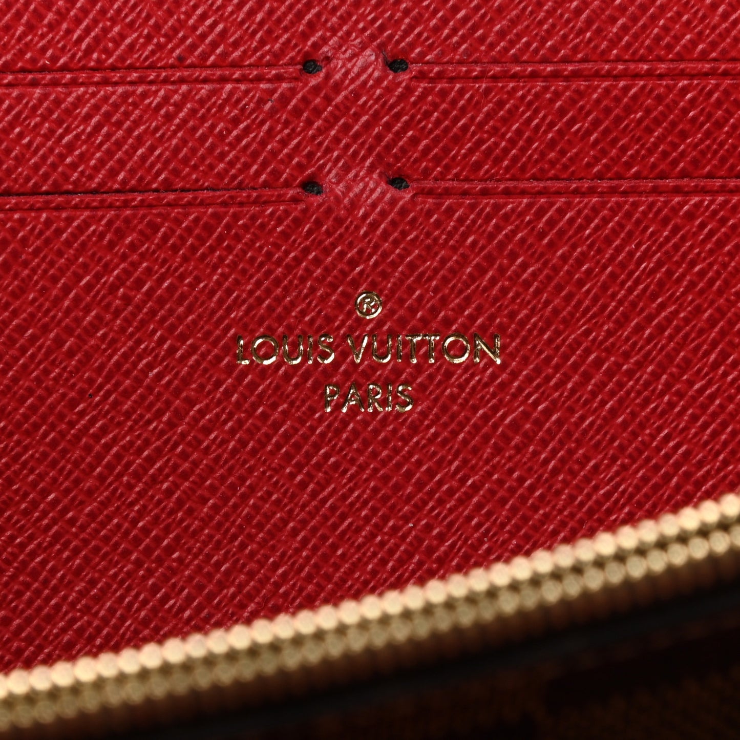 Damier Ebene Clemence Wallet Cherry