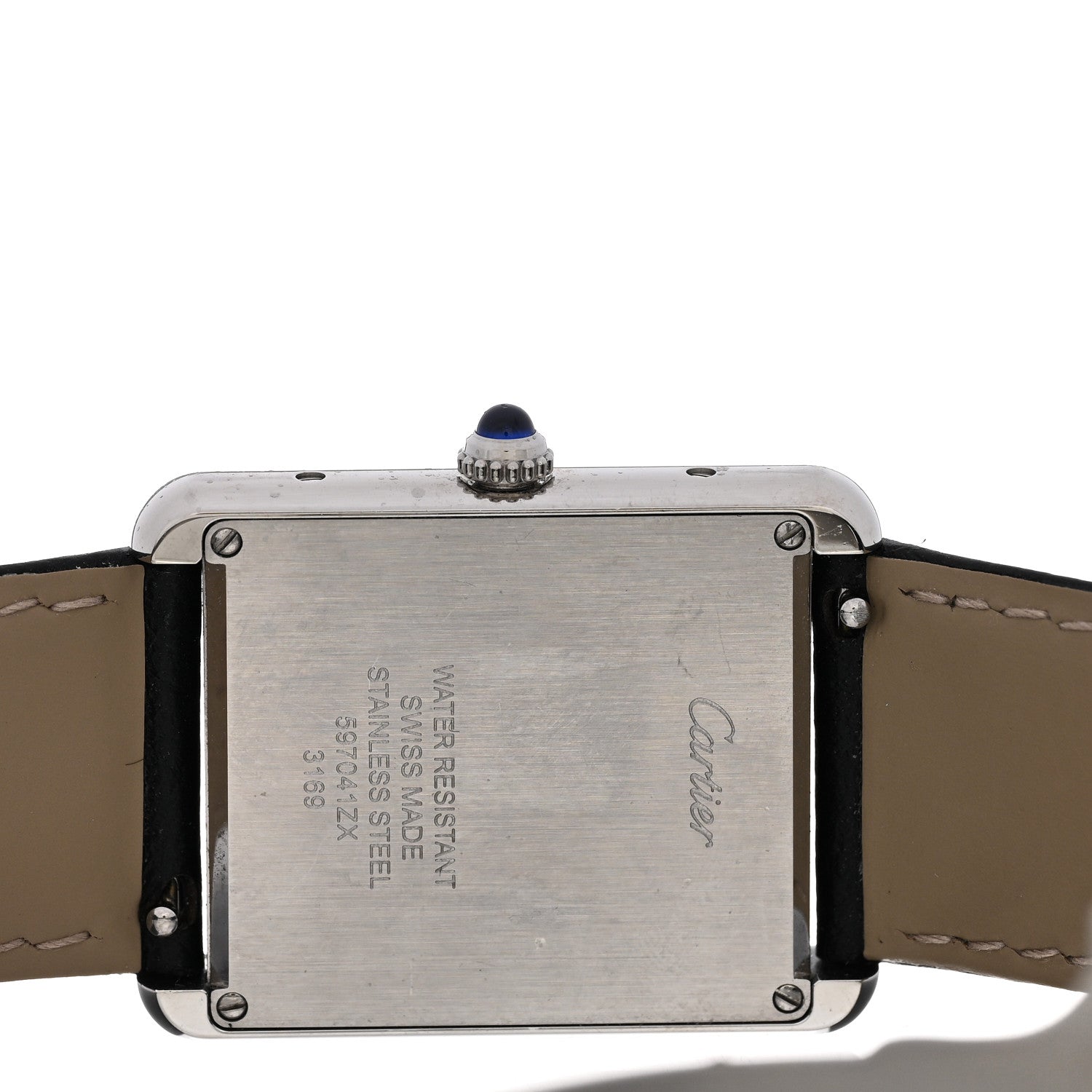 Cartier Stainless Steel Calfskin 27mm Tank Solo Quartz Watch 4 of 4