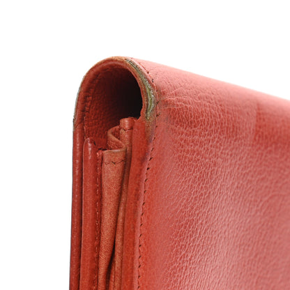 Chanel Goatskin Camellia Embossed Flap Wallet Red 11 of 15