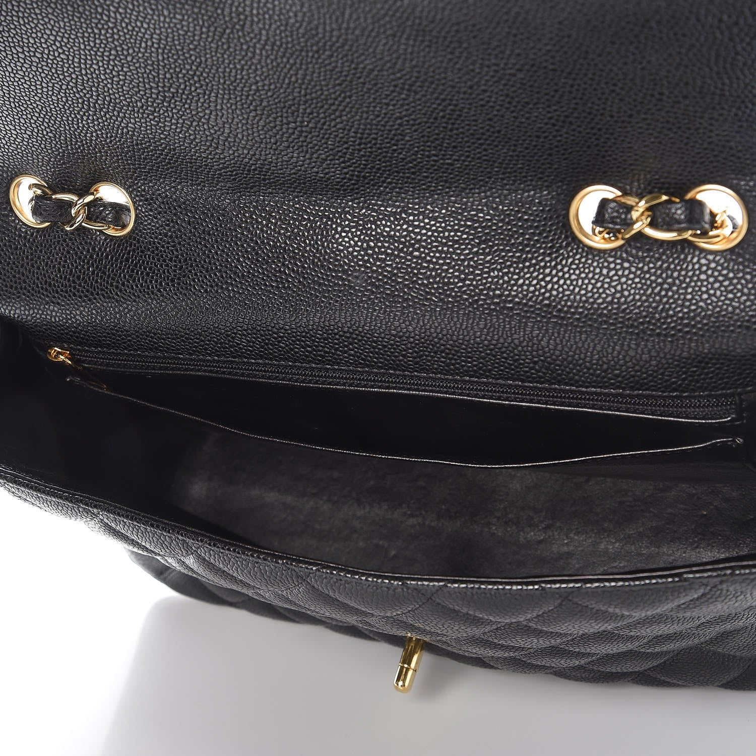 Chanel Caviar Quilted Jumbo Single Flap Black 6 of 8
