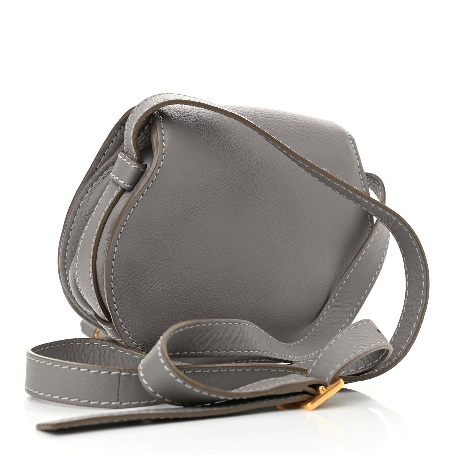 Chloe Calfskin Mini Marcie Round Crossbody Bag Cashmere Grey 3 of 10