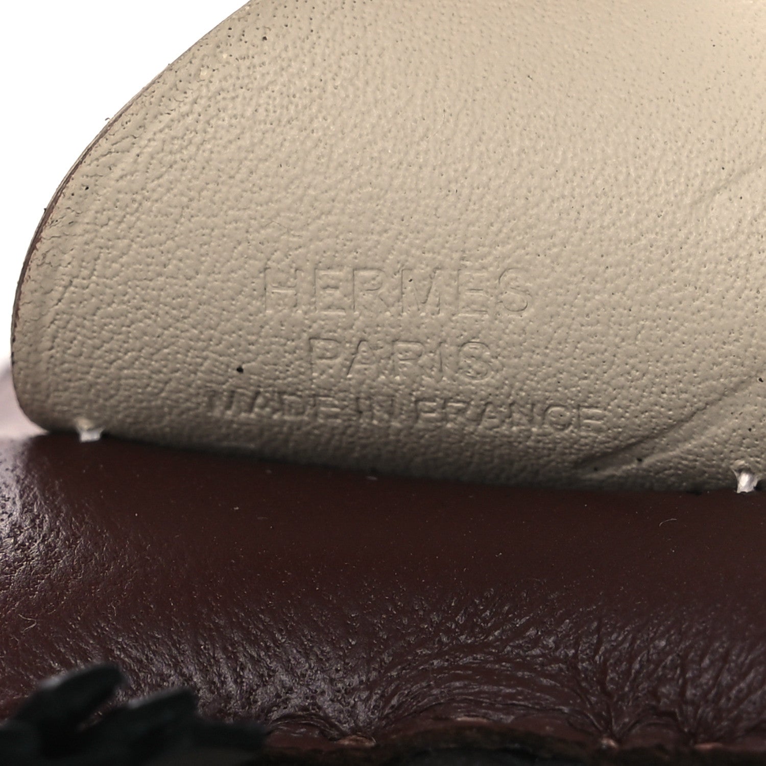 Hermes Milo Lambskin Grigri Rodeo Pegase Horse Bag Charm PM Terre Black Craie 3 of 5