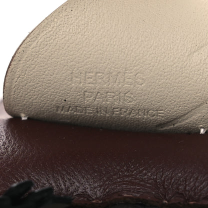 Hermes Milo Lambskin Grigri Rodeo Pegase Horse Bag Charm PM Terre Black Craie 3 of 5