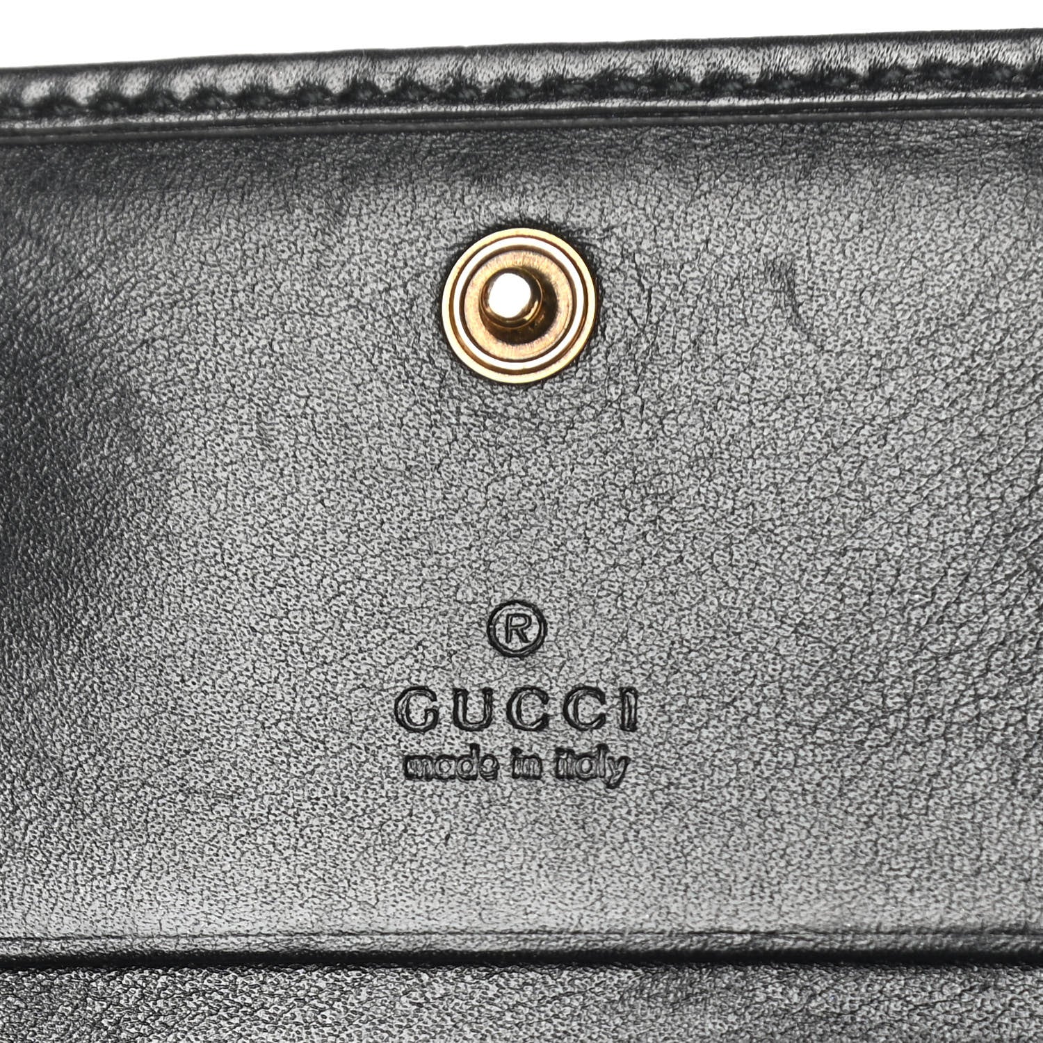 Gucci Calfskin Matelasse GG Marmont Card Case Wallet Black 7 of 12