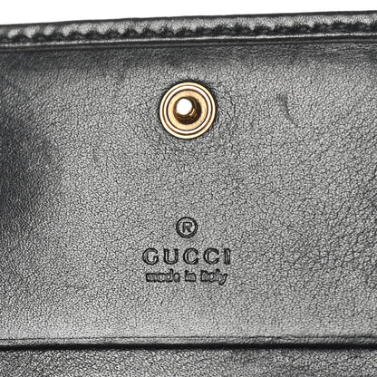 Gucci Calfskin Matelasse GG Marmont Card Case Wallet Black 7 of 12