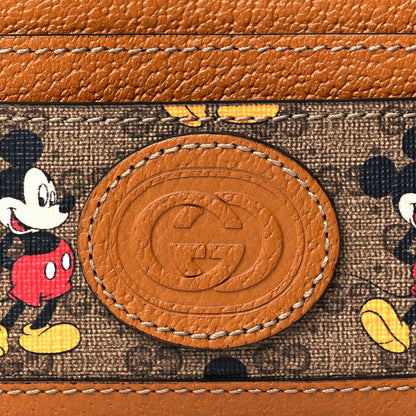 Gucci X DISNEY Mini Vintage GG Supreme Monogram Mickey Mouse Card Holder Beige Vintage Sun Oil 8 of 8