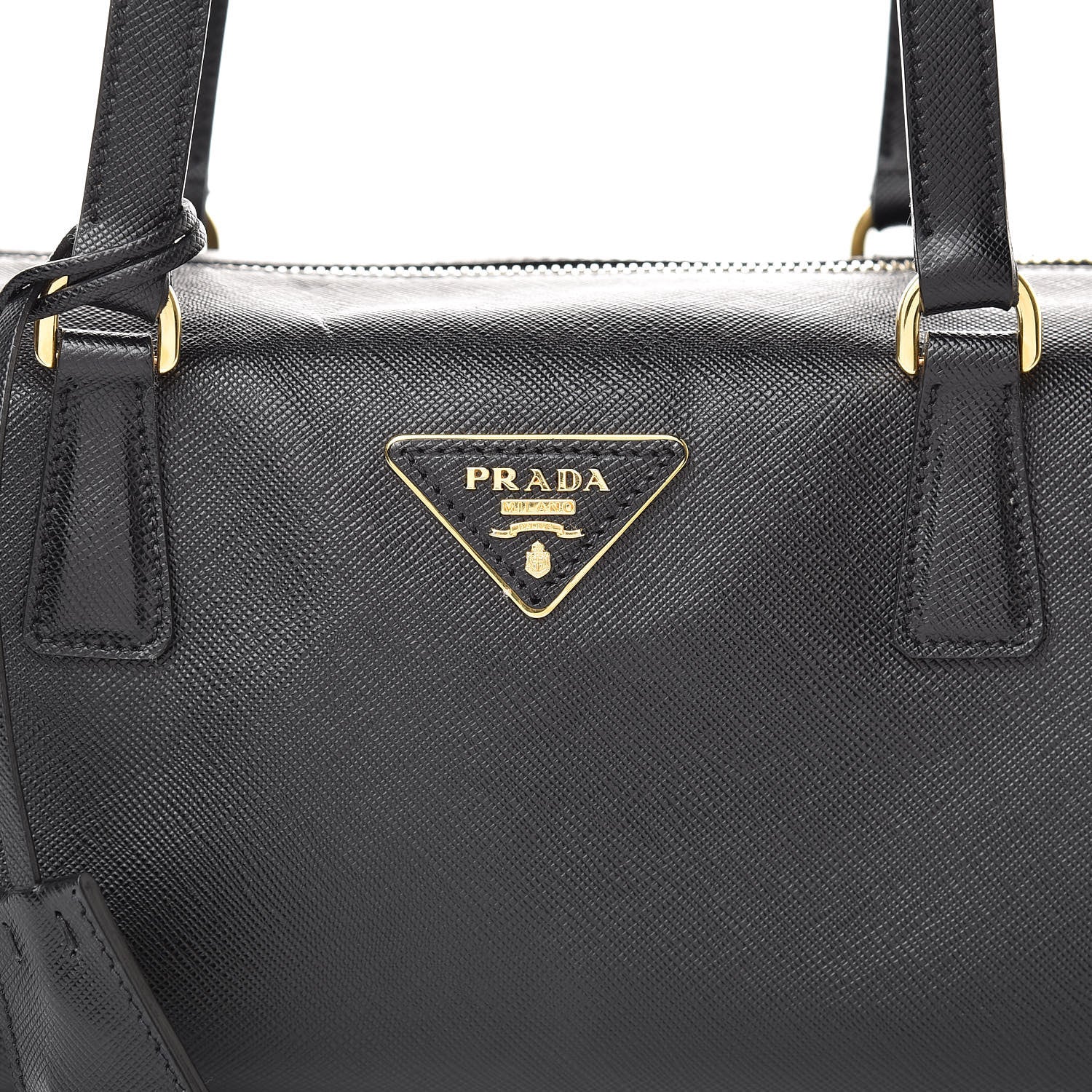 Prada Saffiano Lux Bauletto Black 8 of 12