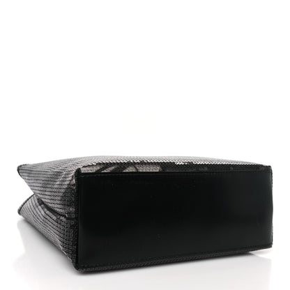 Prada Sequin Rete Paillettes Small Tote Bag Black 5 of 10