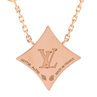 Louis Vuitton 18K Pink Gold Diamond Mother of Pearl Color Blossom BB Star Pendant Necklace 4 of 6