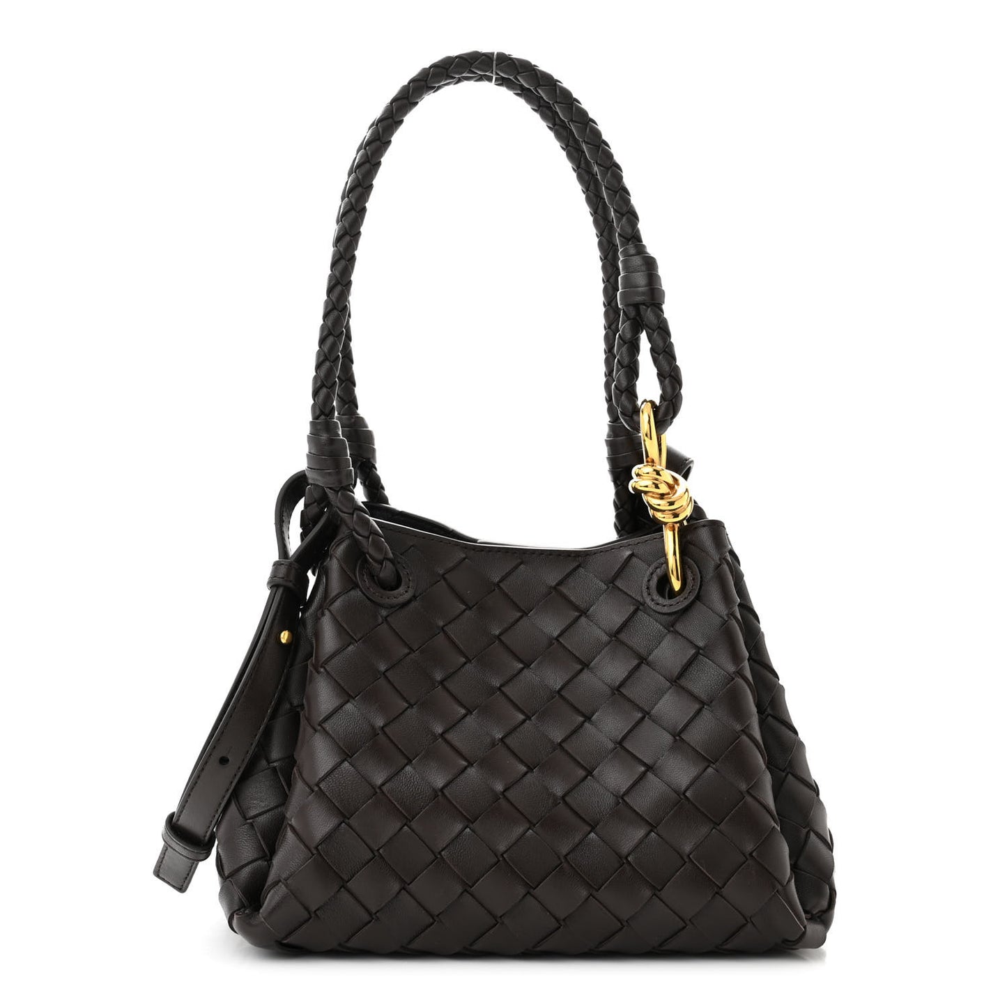 Nappa Intrecciato Small Parachute Shoulder Bag Fondant