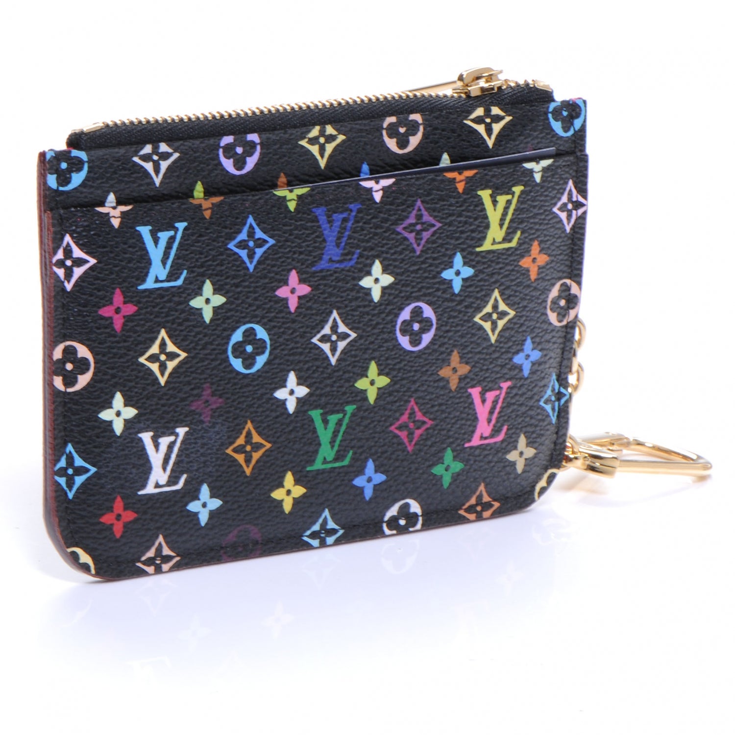 Louis Vuitton Monogram Multicolor Key Pouch Black Grenade 3 of 7