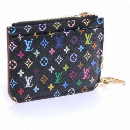Louis Vuitton Monogram Multicolor Key Pouch Black Grenade 3 of 7