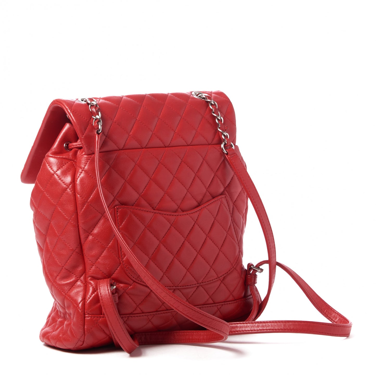 Lambskin Quilted Large Urban Spirit Backpack Red