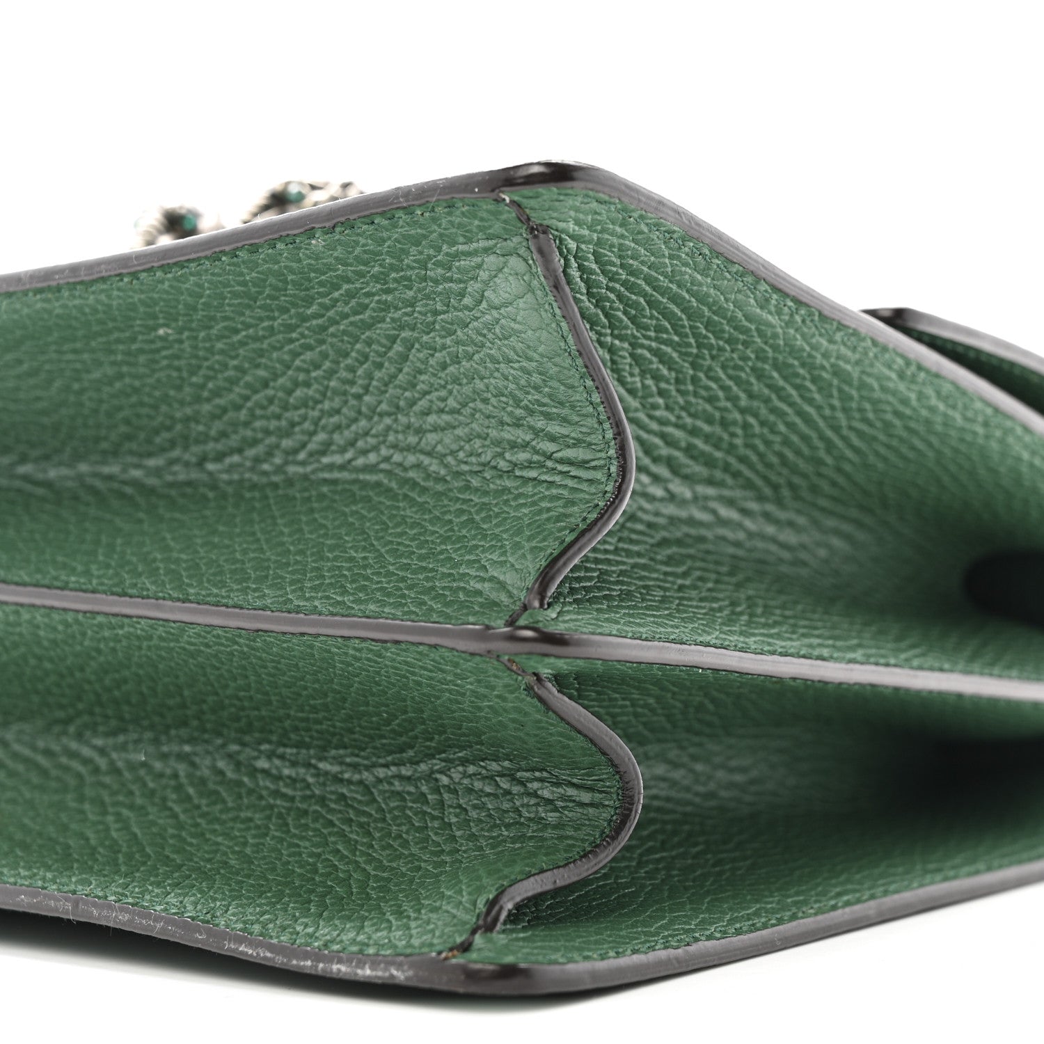 Gucci Dollar Calfskin Crystal Web Medium Dionysus Bamboo Top Handle Bag Emerald 11 of 15