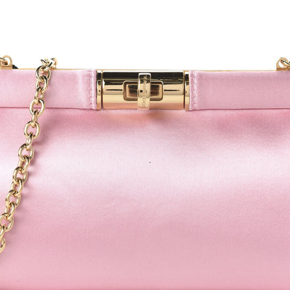 Dolce & Gabbana Satin Chain Clutch Pink 9 of 10
