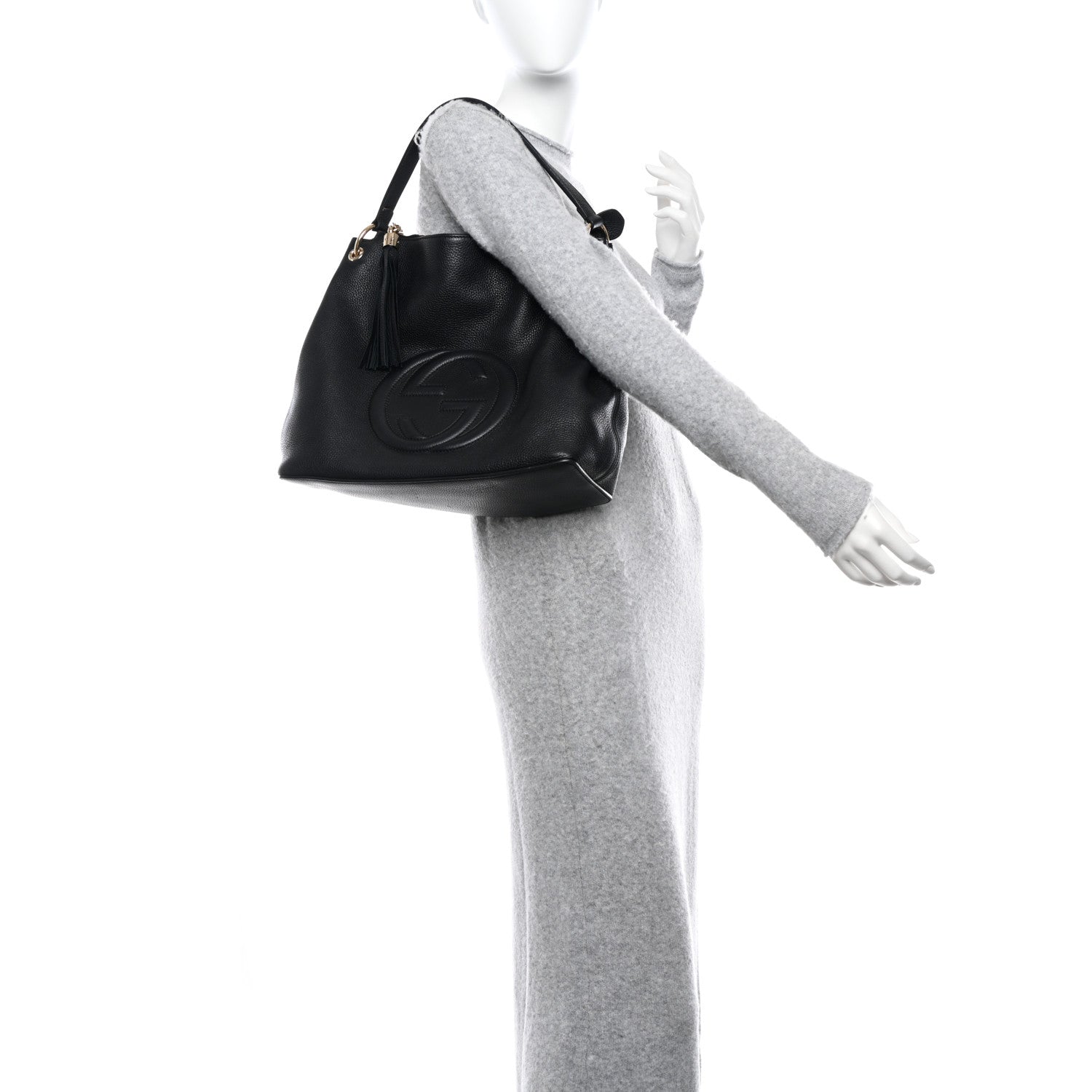 Gucci Pebbled Calfskin Large Soho Hobo Black 2 of 10
