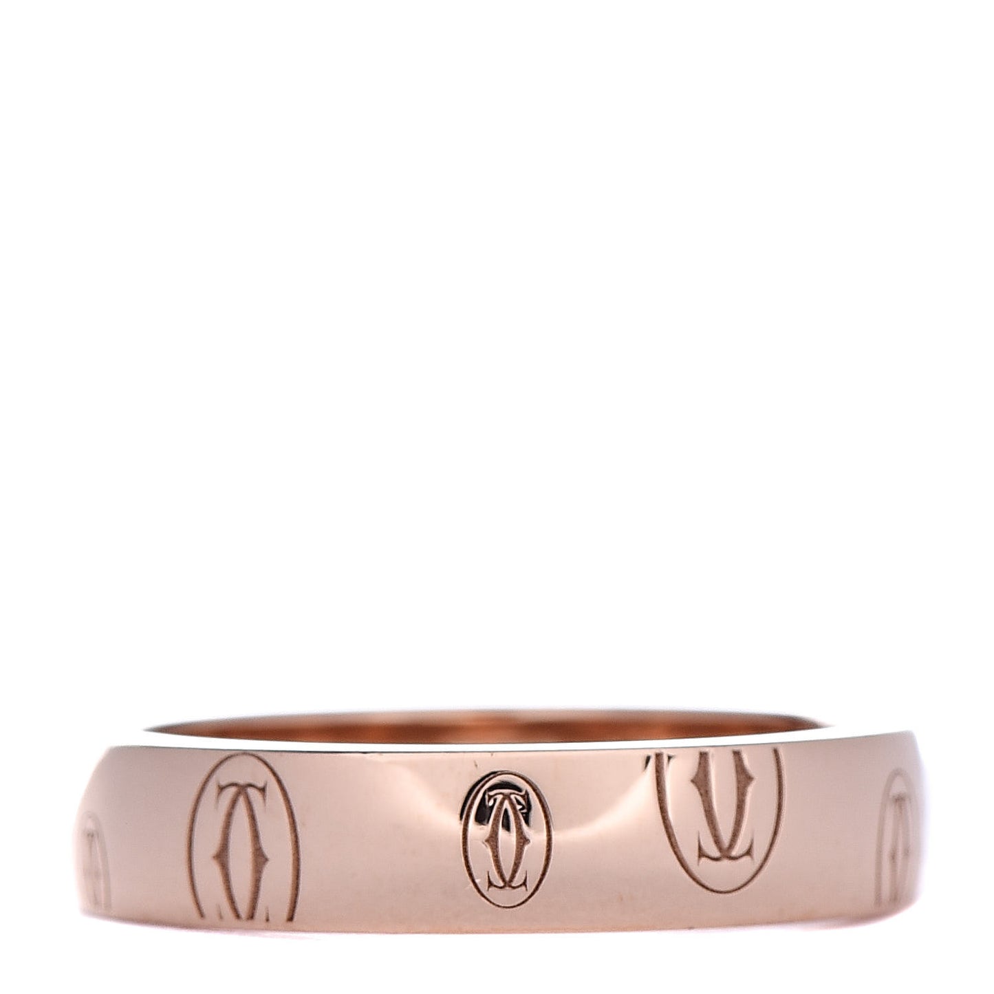 18K Pink Gold 4mm Happy Birthday Band Ring 49 5