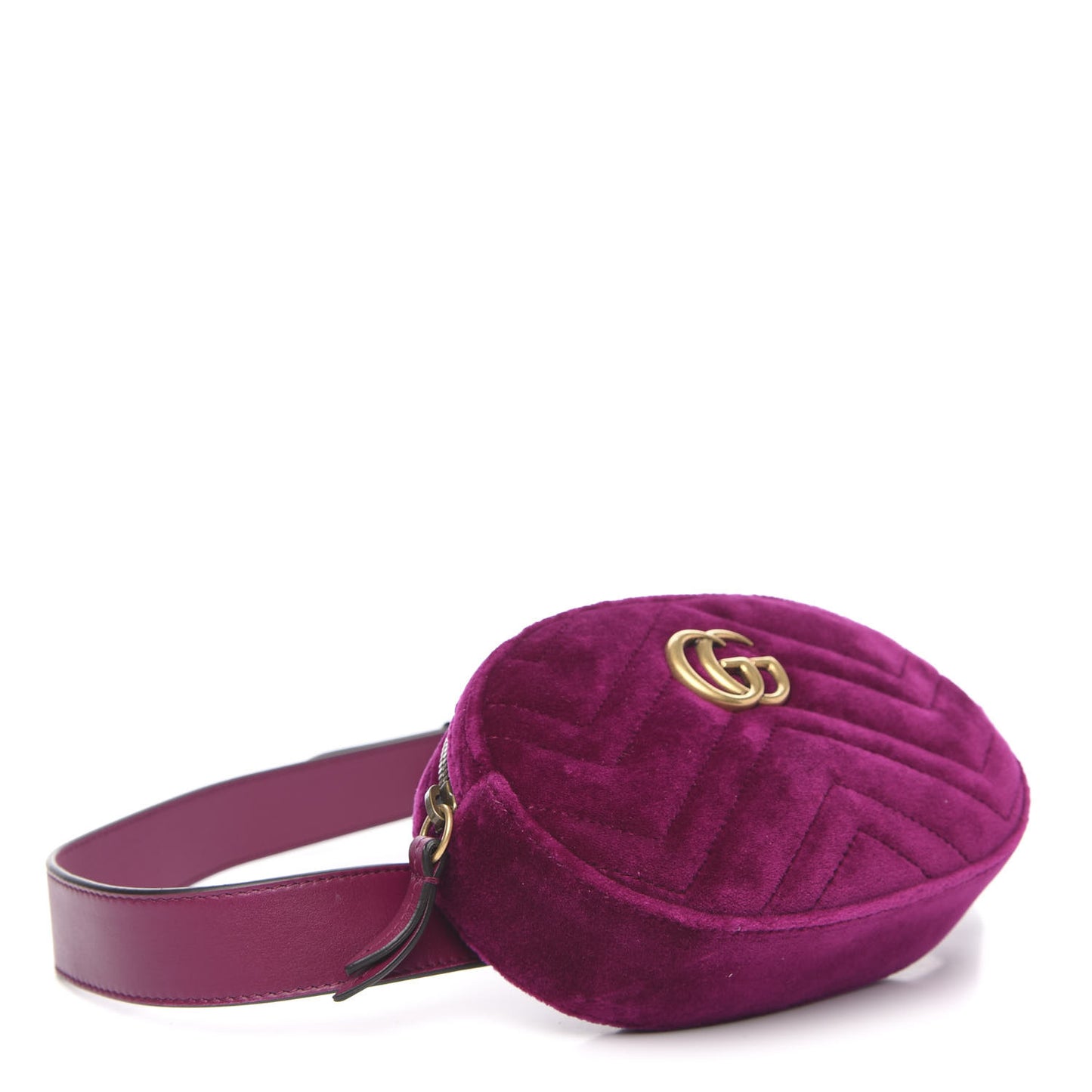 Velvet Matelasse GG Marmont Belt Bag 85 34 Fuchsia Violet Cyclamen