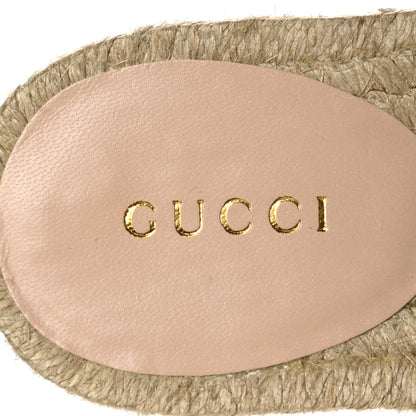 Gucci Monogram Multicolor Criss Cross Espadrille Sandals 35.5 Blue Pink Red 7 of 9