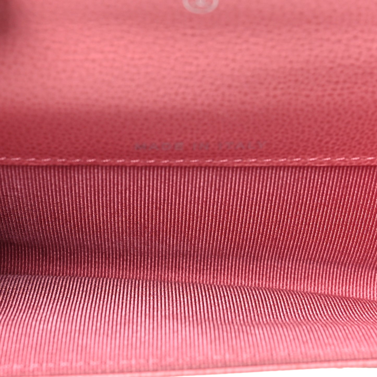 Caviar Quilted CC Box Flap Card Holder Pink