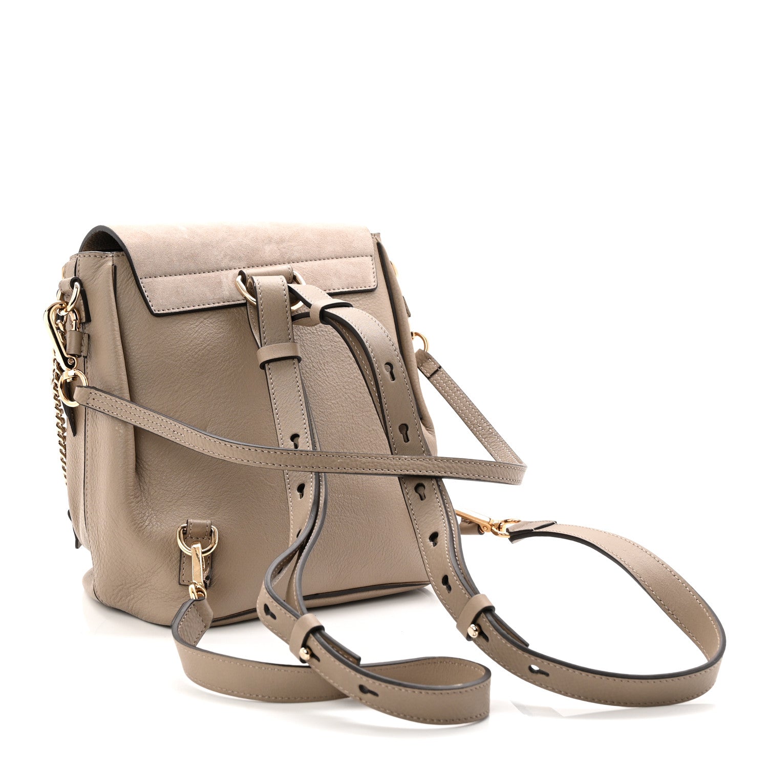7 small faye suede & leather backpack Chloe Suede Calfskin Small Faye Backpack Motty Grey 1872257 – FASHIONPHILE