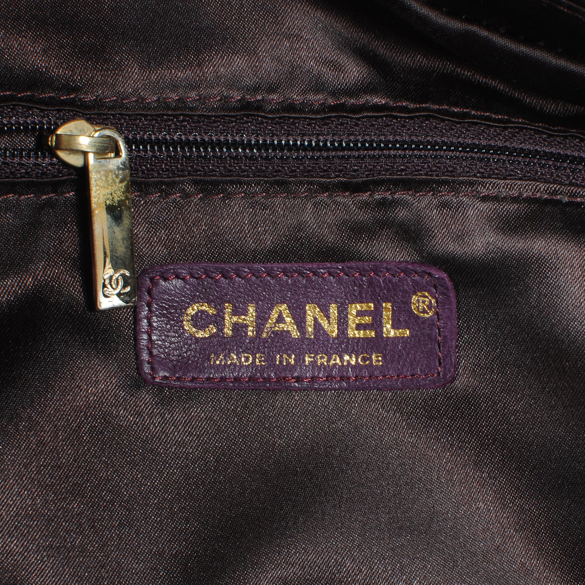 Chanel Distressed Lambskin Lady Braid Bowler Purple 6 of 9