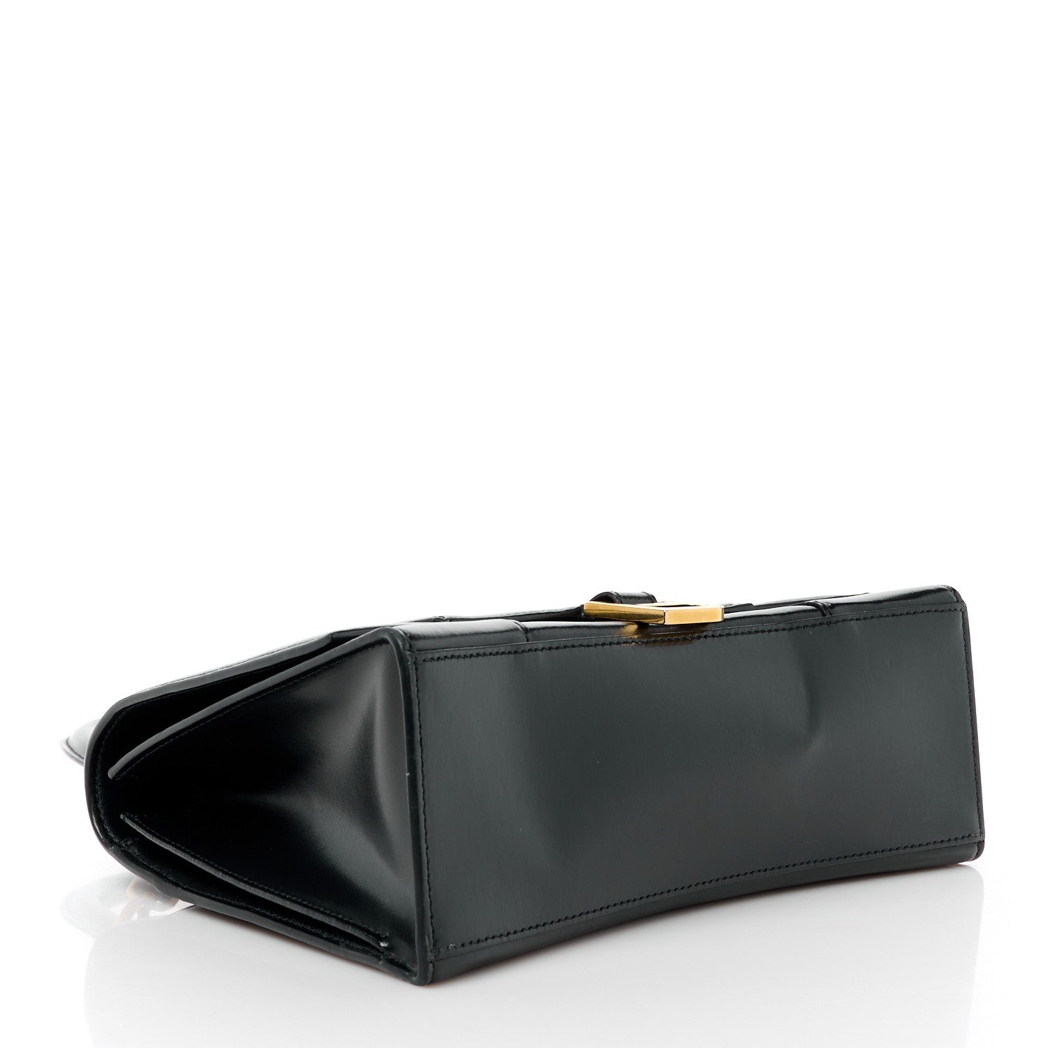 Balenciaga Shiny Box Calfskin Medium Hourglass Top Handle Bag Black 4 of 12