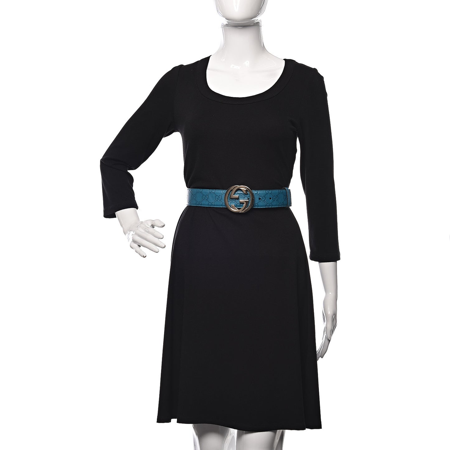 Guccissima Signature Interlocking G 40mm Belt 80 32 Deep Cobalt