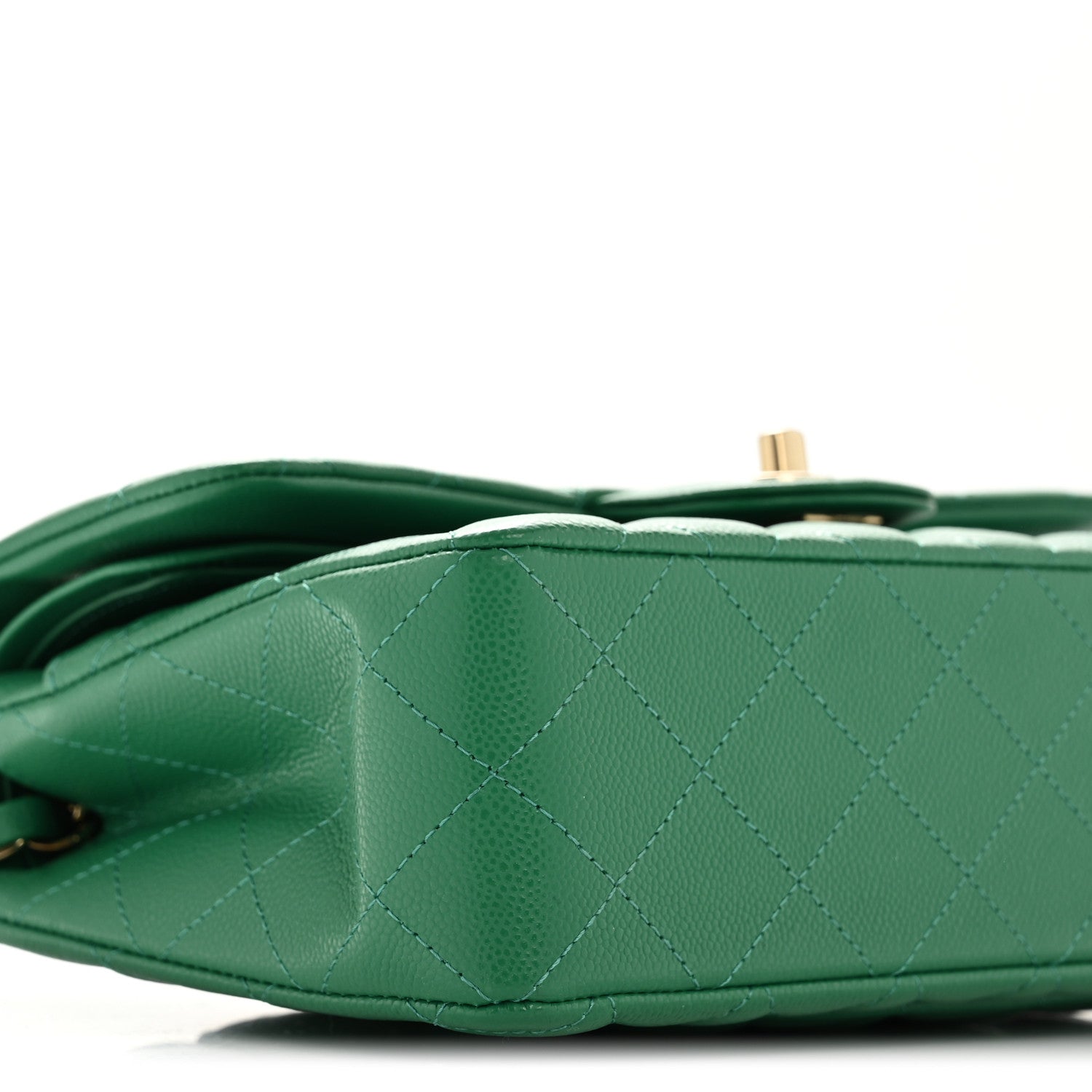 Chanel Caviar Quilted Small Double Flap Green 9 of 12